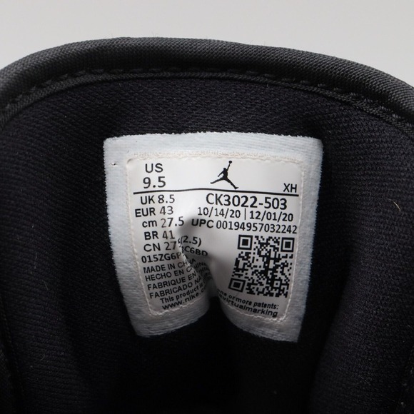 Air Jordan 1 Low SE Men's Size 9.5 Light Purple Violet, Black CK3022-503 - Picture 7 of 10